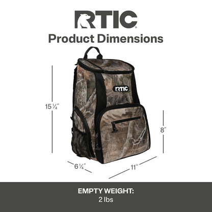 15 Can Lightweight Backpack Insulated Cooler with Pockets, Kanati Camo