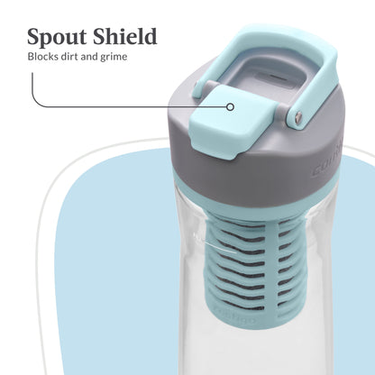 ® Clybourn Plastic Freeflow Filter Water Bottle with AUTOSEAL® Lid 24Oz., Salt