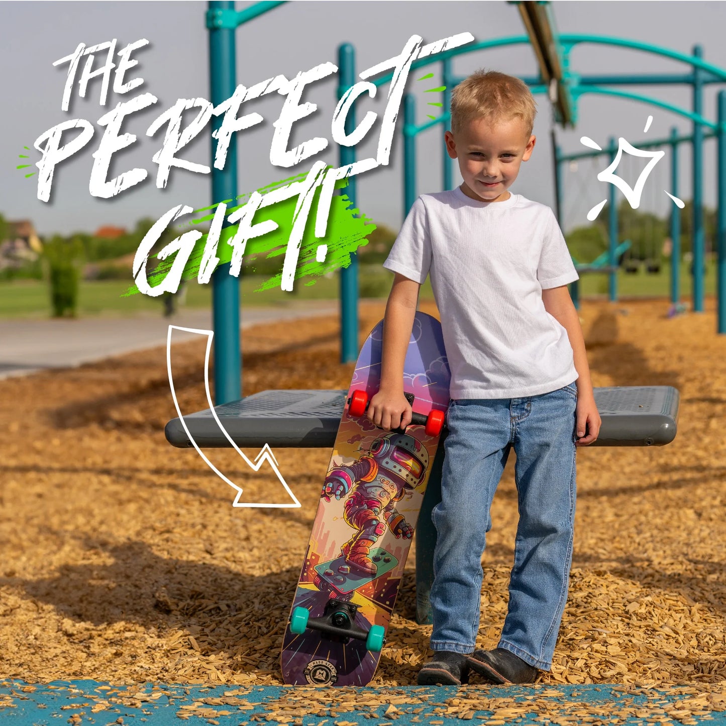 Beginner Skateboard for Kids and Teens – 31" Maple Deck – ABEC-5 Bearings – Easy to Ride –  LTR