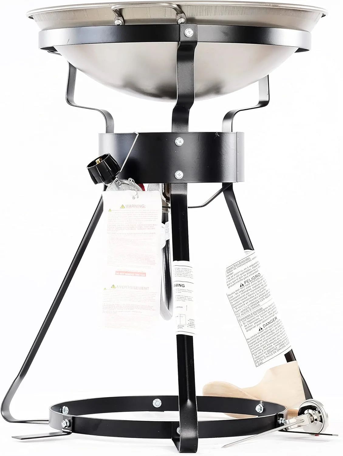 24″ Outdoor Propane Burner Cooker with Wok Stove Burner for Outdoor Cooking