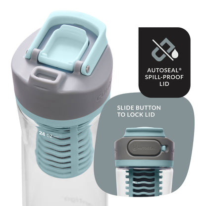 ® Clybourn Plastic Freeflow Filter Water Bottle with AUTOSEAL® Lid 24Oz., Salt