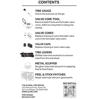 Tire Tackle Bike Tube Repair & Maintenance Kit - 20482