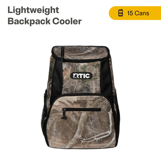 15 Can Lightweight Backpack Insulated Cooler with Pockets, Kanati Camo