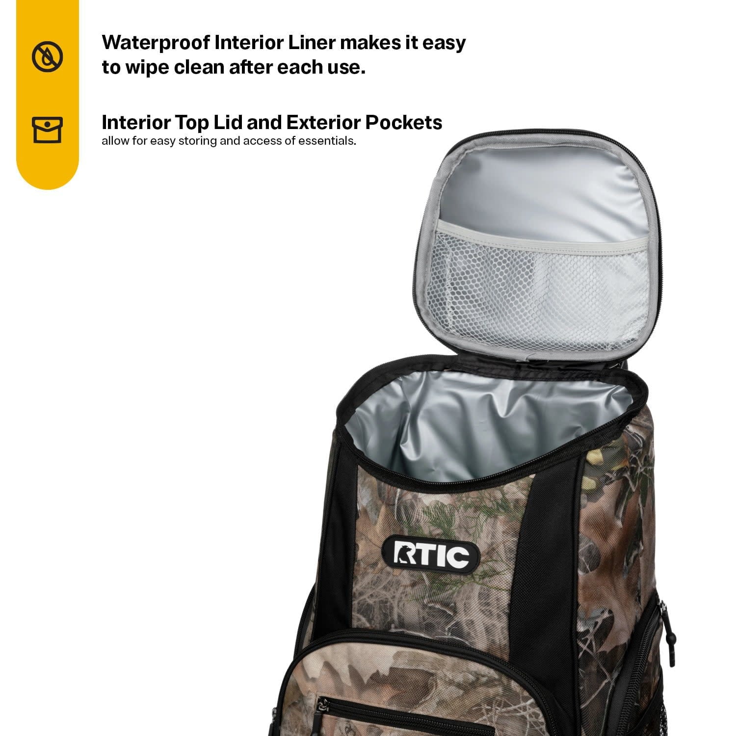 15 Can Lightweight Backpack Insulated Cooler with Pockets, Kanati Camo