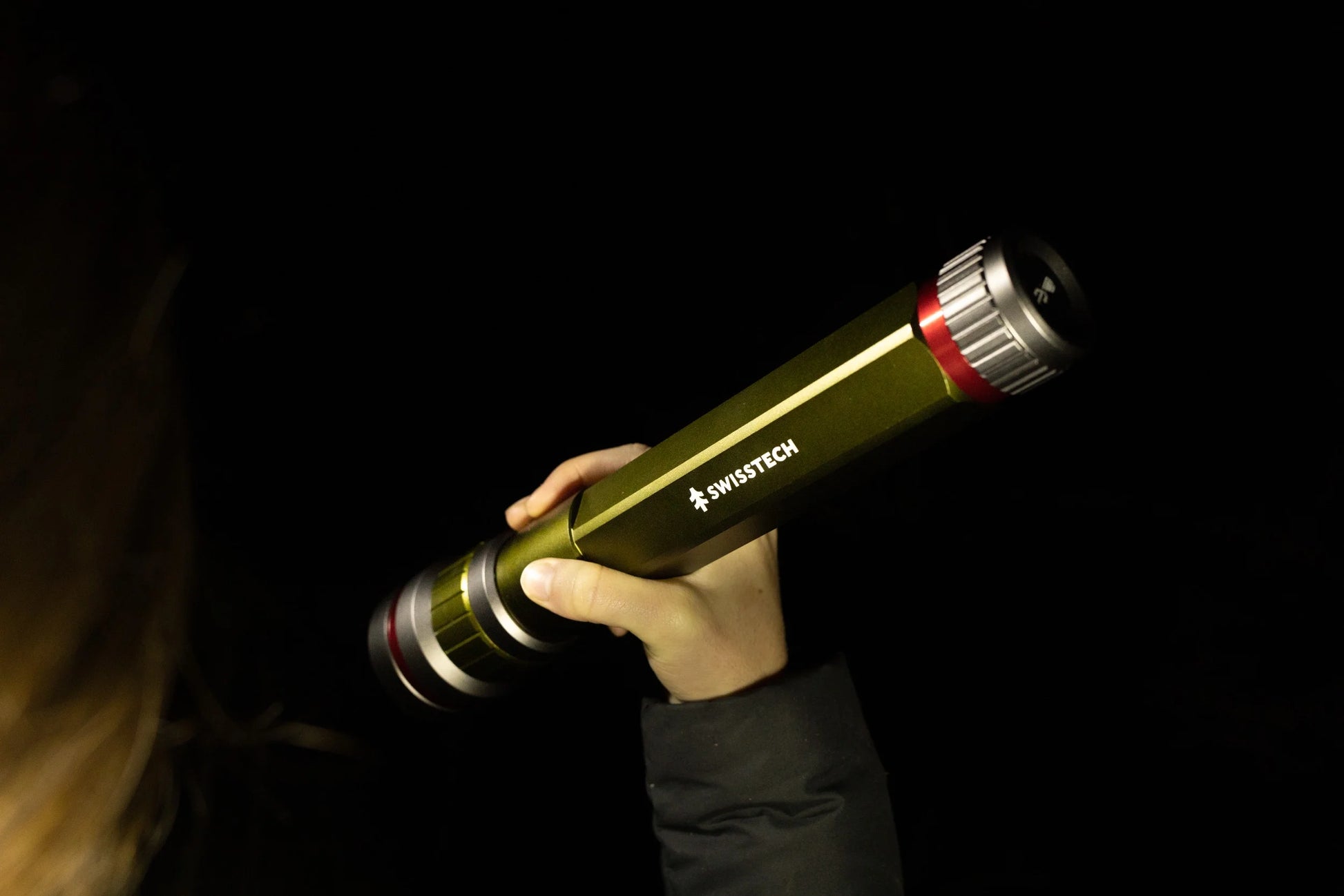 LED Flashlight, 6500 Lumen, Rechargeable, Dual Power AA USB, Charging Bank, IP67 Waterproof