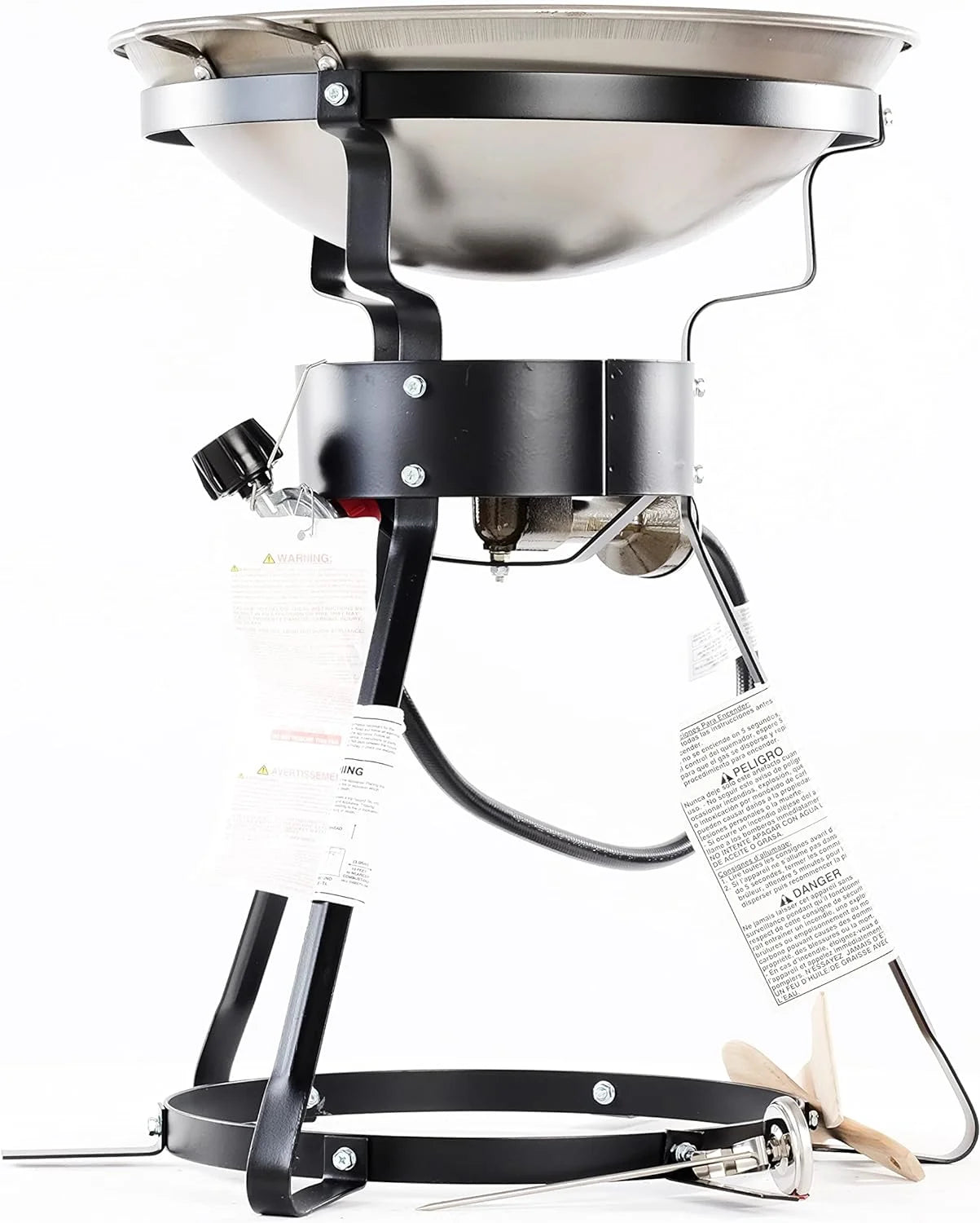 24″ Outdoor Propane Burner Cooker with Wok Stove Burner for Outdoor Cooking