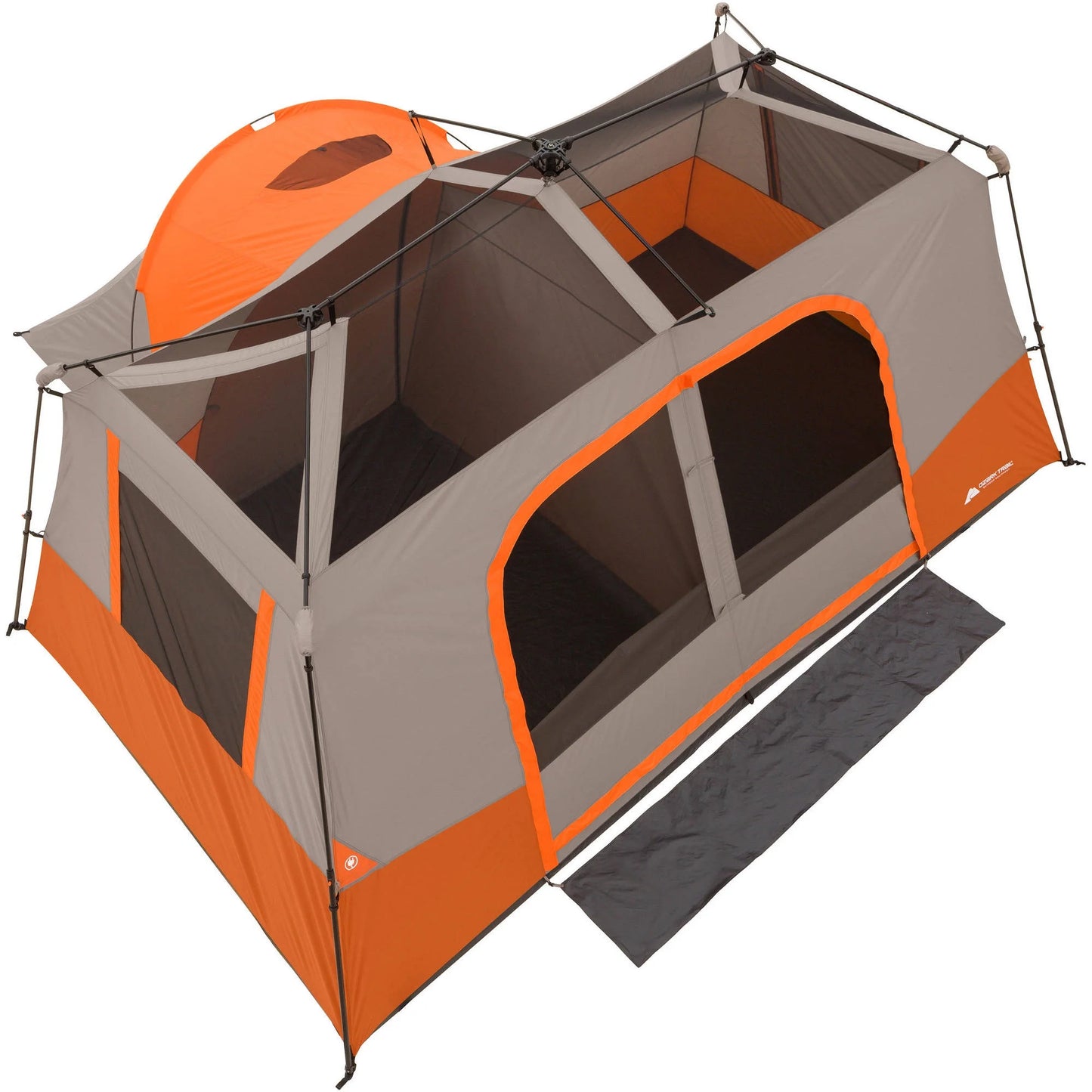 11-Person Instant Cabin Tent with Private Room – 3-Room Family Camping Tent with Awning