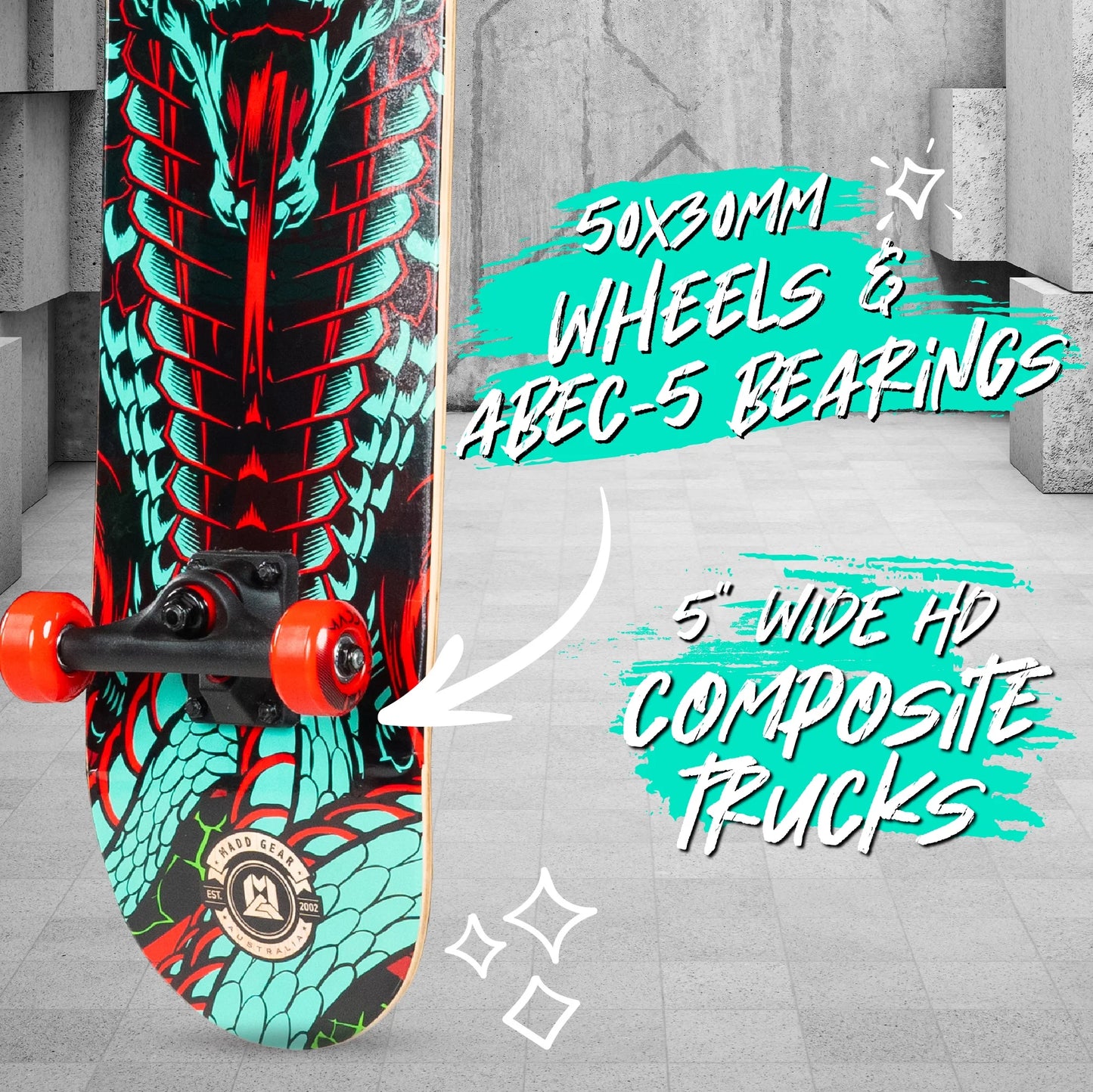 Beginner Skateboard for Kids and Teens – 31" Maple Deck – ABEC-5 Bearings – Easy to Ride –  LTR