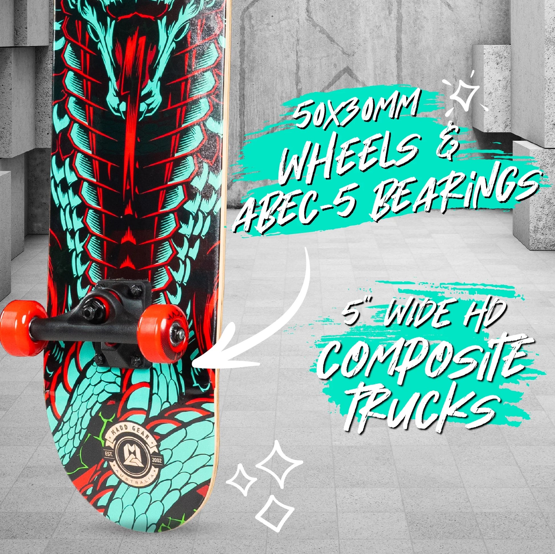 Beginner Skateboard for Kids and Teens – 31" Maple Deck – ABEC-5 Bearings – Easy to Ride –  LTR