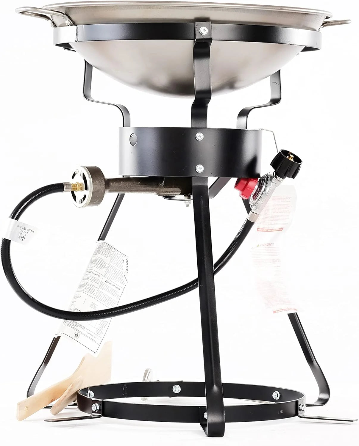 24″ Outdoor Propane Burner Cooker with Wok Stove Burner for Outdoor Cooking