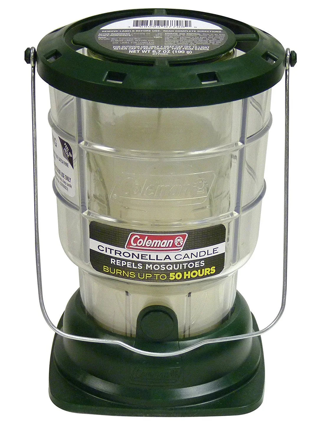 Citronella Candle Outdoor Lantern - 70+ Hours, 6.7 Ounce, Green
