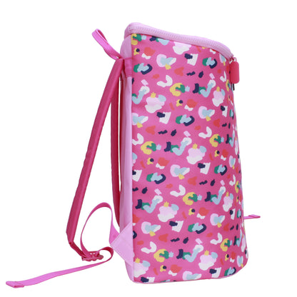 Lovely Leopard Soft Backpack Cooler Pink
